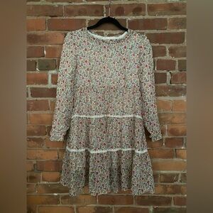 Long sleeve floral spring dress